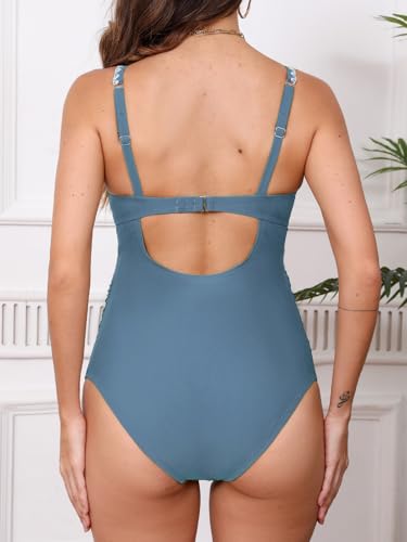 Variante de CUPSHE bañadores premama una pieza Azul Pizarra S