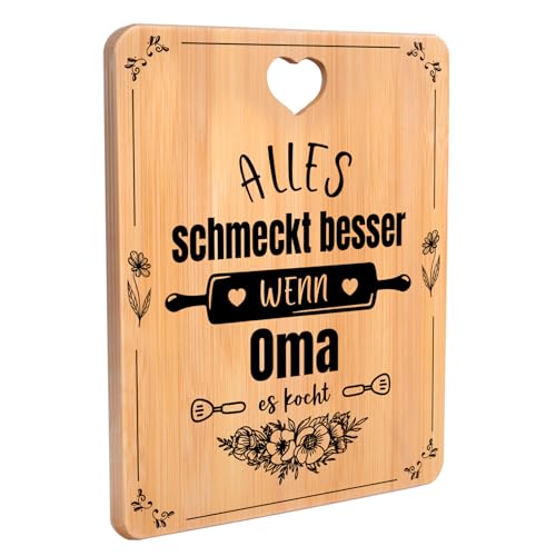 Oma Geschenke, Weihnachtsgeschenke für Oma - Bambus Schneidebrett...