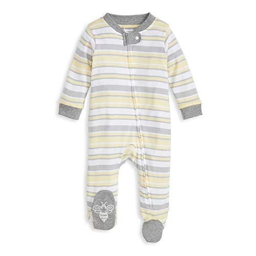 Image of Burt's Bees Baby unisex-baby Sleep & Play, Organic One-piece Romper-jumpsuit Pj, Zip Front Footed Pajama
