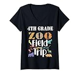 Photo Gallery donna quarta elementare zoo safari field trip squad matching studenti maglietta con collo a v Photo Gallery donna quarta elementare zoo safari field trip squad matching studenti maglietta con collo a v
