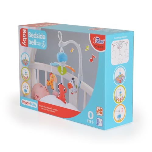 Moni Music Mobile Dino 6358 Ruotabile Funzione Musica 5 Melodie Autospegnimento, Colorazione:Blu - 3
