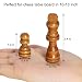 Juegoal 2 Pack Wooden Chess Pieces Only, 32 Pieces Each Wood Chessmen Pieces, 2.4 Inch King Figures Chess Game Pawns Figurine Pieces, Replacement of Missing Piece, Includes Storage Bag