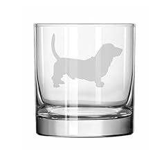 MIP 11 oz Rocks Whiskey Highball Glass Basset Hound