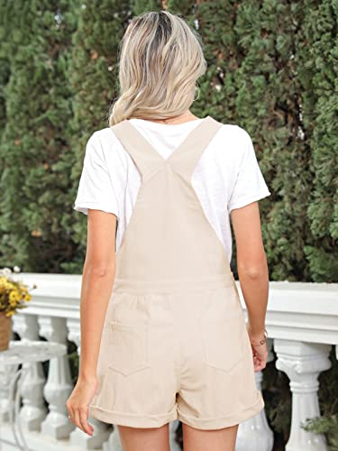 Women Corduroy Short Overalls Romper Jumpsuit Casual Adjustable Straps Cute Plain Overall With Pockets #TOP3