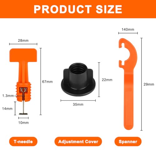 Flintronic Tile Leveling System, 80PCS Resuable Tile Leveling System Kit with 2 Special Wrenches, Tile Leveling Clips Tile Installation Tool for Stone and Floors 2 Flintronic Tile Leveling System, 80PCS Resuable Tile Leveling System Kit with 2 Special Wrenches, Tile Leveling Clips Tile Installation Tool for Stone and Floors - Image 2