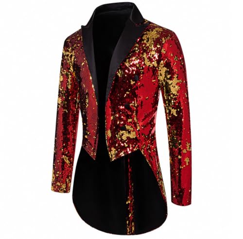 Blazer à paillettes homme haut de gamme avec revers en pointe