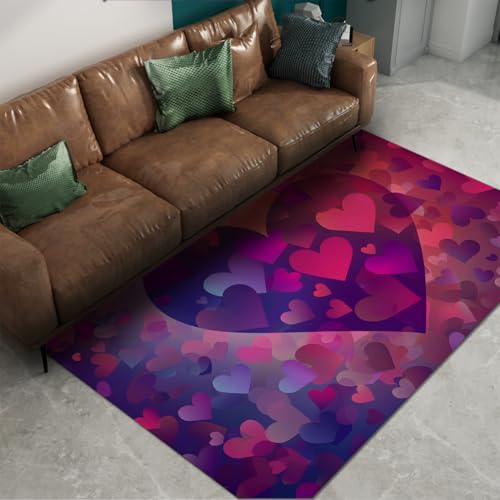 Tapis antidérapant violet 180x240cm lavable pour un entretien facile