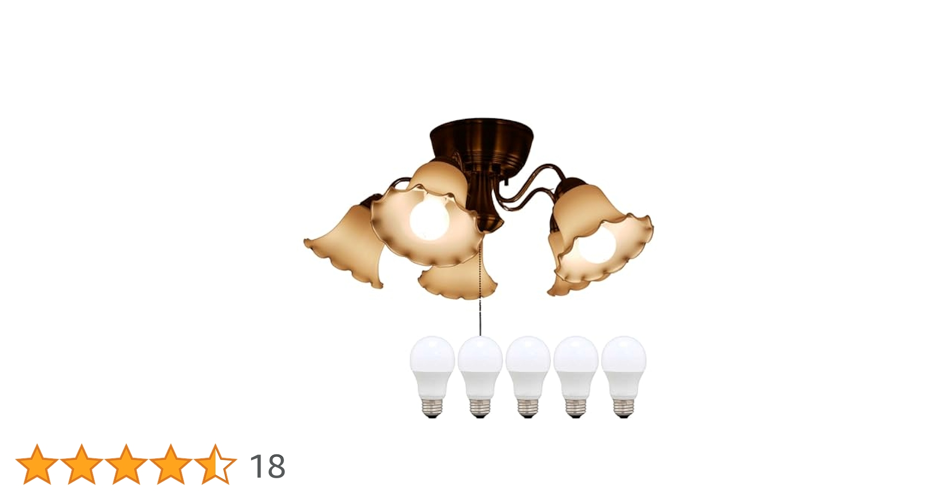 シャンデリア　LEDランプ付き Amazon.co.jp : シャンデリア フラワー led ガラス 電球別 KMS