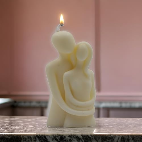 Image of Ein Sof Valentine Day Special Love Couple Candle - Scented Vanilla Valentine's Day Decoration Items, Romantic Gift for Girlfriend Husband Wife Boyfriend, 10-12 Hour Long Burning Candles
