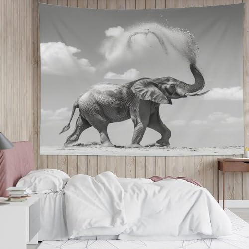 Poster mural éléphant 3D grand format 180x230 cm en tissu de tapisserie murale suspendre