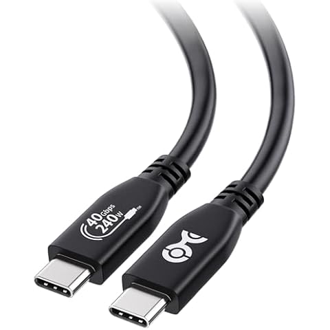 Cable Matters [USB-IF Certified] 40Gbps USB 4 Cable 3.3 ft, Supports Up to [8K@60Hz / 4K@240Hz Video, 240W Charging, 40Gbps Data Transfer] USB4 Cable, Black, Compatible with Thunderbolt 4, MacBook Cover