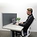 OBEX Acoustic Mounted Screen Privacy Panel Table Top Separator, Sound Blocking Desk Divider (Graphite, 18