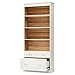 Tribesigns 5-Shelf Bookcase with File Cabinet Drawer, 72