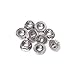 QXSKSLH 25 Pieces M8 Flange Nuts, M8-1.25mm Serrated Hex Flange Lock Nuts, 304 Stainless Steel,Plain Finish