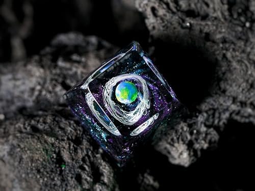 DATKEY Earth Planets Resin Artisan Keycap, Galaxy Spacebar Keycaps, Interstellar Custom Earth Keycaps Handmade Gift for Man Boyfriend On Christmas Valentine Anniversary - 3