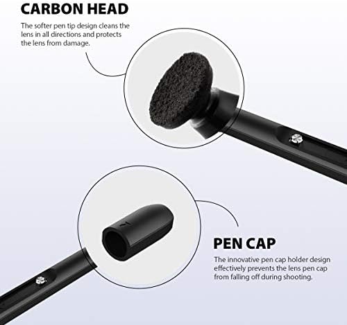 Vsgo V-P01e Professional Lens Cleaning Pen Lens Brush Double-Ended Lens Pen With Soft Brush And Nano Optical Carbon Compatible For Camera Lens Cleaning, Optical Lens, Glasses Cleaning And Other Lenses