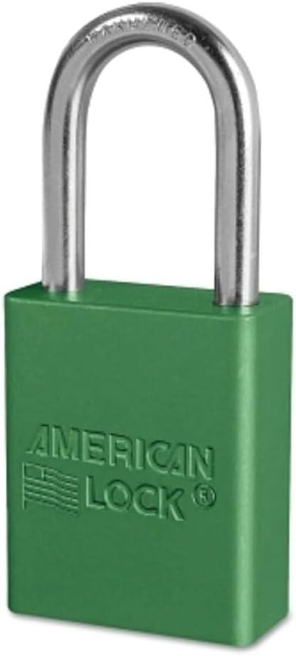 American Lock A1106GRN1KEY Q# DG6842 Keyed Padlock, Aluminum, Green