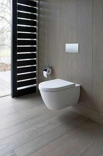 Duravit Toilet seat Starck 2/Darling New, Urea thermoset Toilet lid, Toilet Cover with Stainless Steel Hinges, White