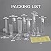 Lisapack 14 Pcs Travel Containers for Toiletries Bottle (Max.100ml) Dispenser Kit, Travel Size Set for Liquid Cosmetic Airplane (Clear)
