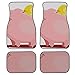 Produktbild JIUCHUAN 4 Pieces Car Floor Mats for Teens Pink Pig Piggy Bank Money Soft Car Floor Mats Front & Rear Non-Slip Carpet with Rubber Backing for Car SUV Van & Truck