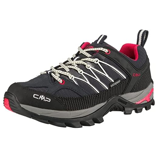 CMP Rigel Low Wmn Trekking Shoe WP, Scarpe da Arrampicata Basse Donna, Grigio (Antracite-off White 76uc), 36 EU