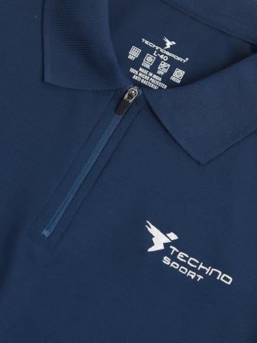 Image of TECHNOSPORT Men's Slim Fit Full Sleeve Polo T-Shirt with Collar, MATPIQ Quick Dry Moisture Wicking Polo Tee for Gym Sports Golf and Casual Wear