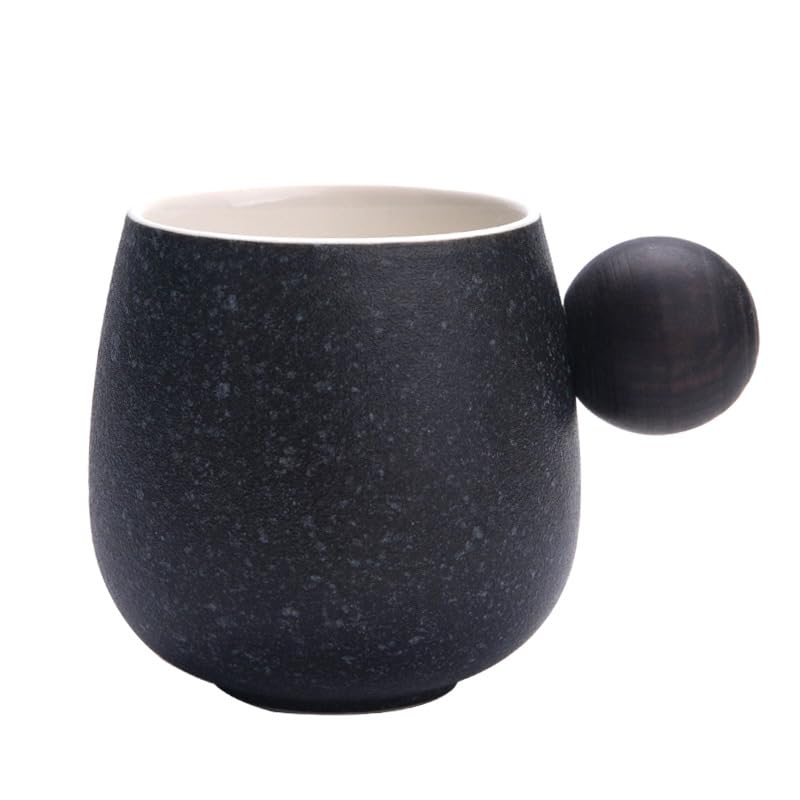 VACUUMRT Large Capacity Ceramic Coffee Mug with Handle, Flower Design