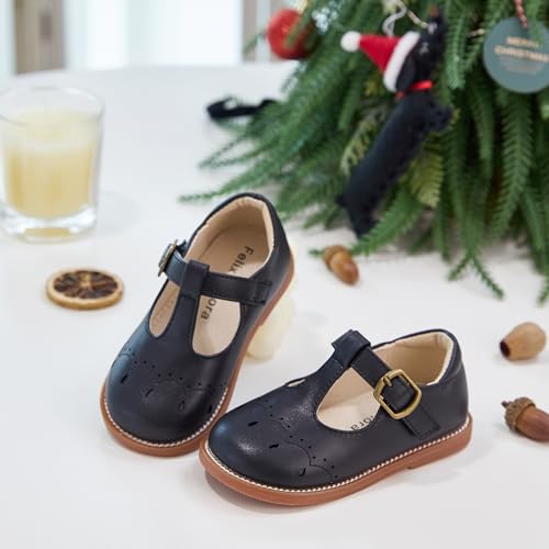 Image of Felix & Flora Toddler Girl Mary Jane Dress Shoes - School Oxford Flats for Girl Party Shoes.