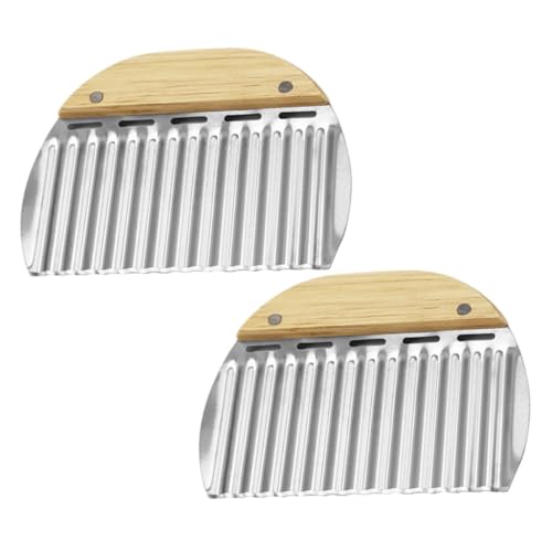 Set 2 Cortadores Ondulados para Papas con Mango de Madera miniatura 1