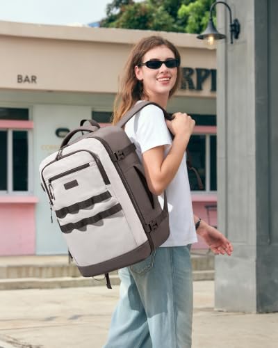 Image of LOVEVOOK 40L Travel Backpack for Women Men, Carry on Backpack for Airplanes | Airline Approved Personal Item Travel Bag Fit 17 Inch Laptop, Waterproof Travel Essentials Weekender Bag with 3 Packing Cubes