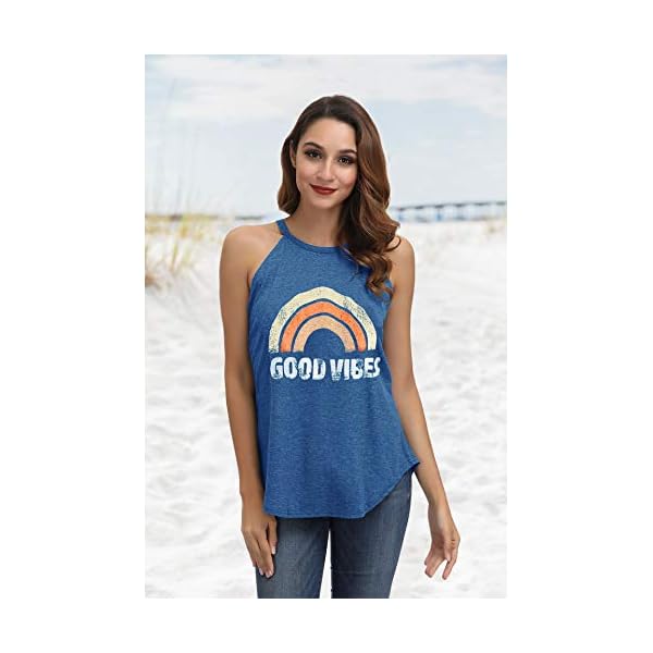 IRISGOD-Womens-High-Neck-Tank-Tops-Summer-Graphic-Mamacita-Sleeveless-Drinking-Shirts-Tees IRISGOD Womens High Neck Tank Tops Summer Graphic Halter Sleeveless Rocker Tee Shirts