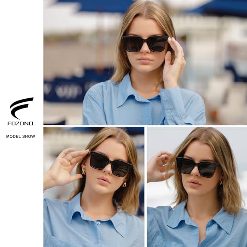 Large Square Sunglasses Trendy Polarized Sunglasses for Women Men Classic Retro Style UV400 Protection3