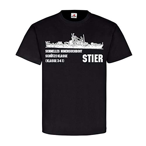T-shirt de protection Minensuchboot Stier M 1063 noir grande taille