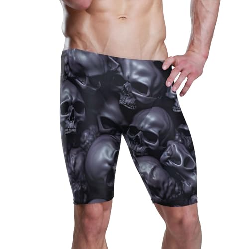 Sugar Skull Skeleton Gothic Men's Swim Jammers Swimsuit M B0400484