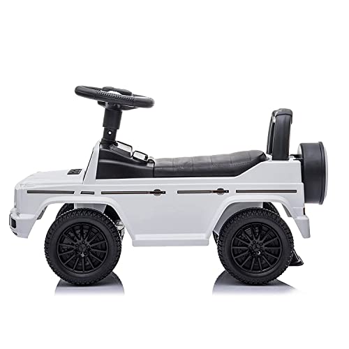 Best Ride On Cars Kids Outdoor Stroller Mercedes G-Wagon Push Car with Working Lights, Horn, and Music for Ages 1 to 3 years, White - Image 6