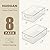 Hudgan 8 PACK Clear Plastic Storage Bins for Organizing, Straight Sides Stackable Organizer Bins for Kitchen & Pantry Organizers and Storage