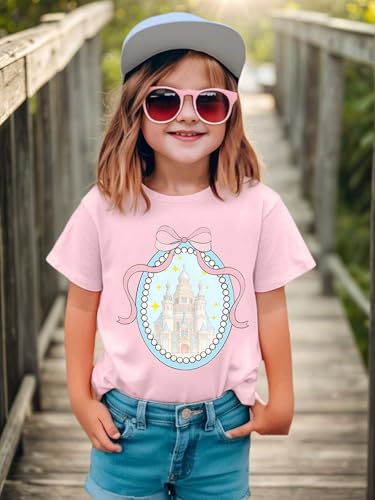 Image of Magical Shirt for Girls Magic Kingdom Graphic Tshirt | Cute Family Vacation Kids Short Sleeve Tops