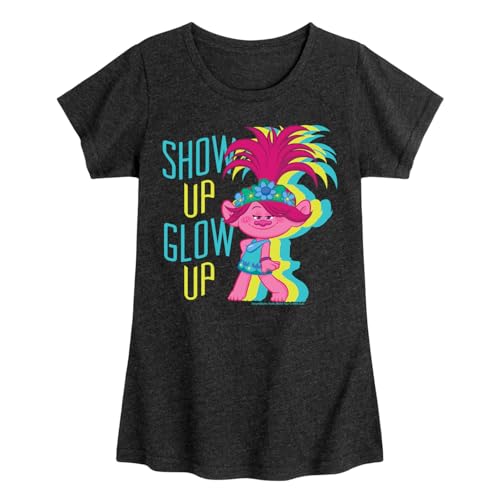 Trolls - Show Up Glow Up Poppy - Toddler & Youth Girls Short Sleeve Graphic T-Shirt