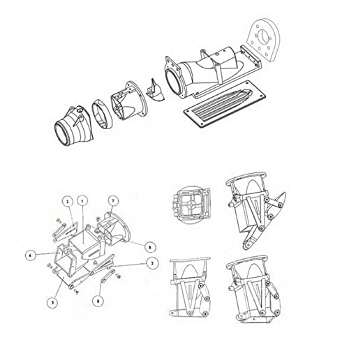 26 mm RC-Bootsstrahlruder, Zahnradantrieb, langlebig und zuverlässig, einfach zu bedienen, ideal für RC-Boote mit Jetantrieb
