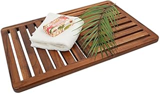 Teak Bath Shower Mat, Duckboard Bath Mat, Non-Slip Shower Board for Bathtub, Pool, Kithchen 60x40cm by Nothing burger