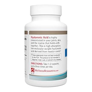 Wellness Resources Hyaluronic Acid from Rooster Comb, 100% Natural Source Low Molecular Weight (60 Capsules)