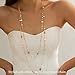 Long Pearl Necklaces, Layered Statement Strand Chain Fashion Jewelry Gifts,Dainty Sweater Accessories for Women (Gold)
