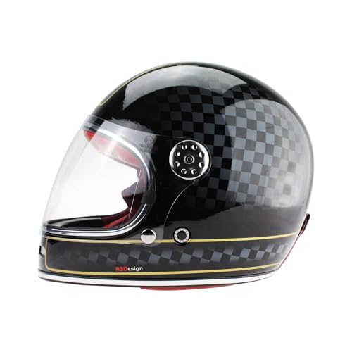 VPR F656 Motorbike Full Face Helmet Helmets - ECE 22.06 Approved Motorcycle Motorbike Adult Men and Women Touring Bike Safety Wear Racing Helmet (XL)