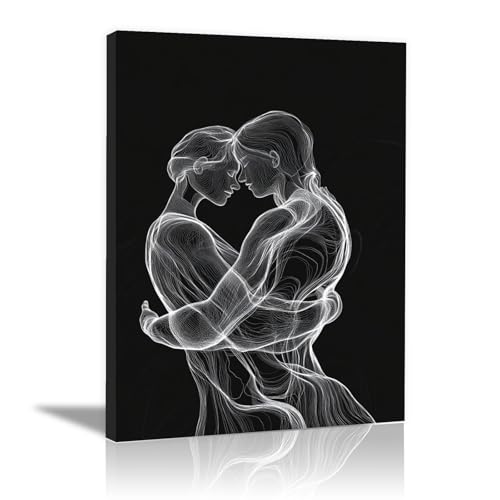 Tableaux abstraits homme pour salon affiche design chic encadrée