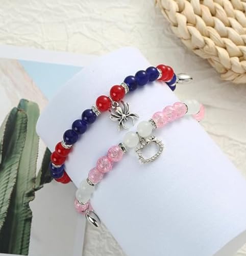 Image of Spiderman Kitty Magnetic Friendship Bracelets, Couple's Bracelets, Valentine's Day Gifts for BFF, BF, GF, Women, Men, Girls, Kids