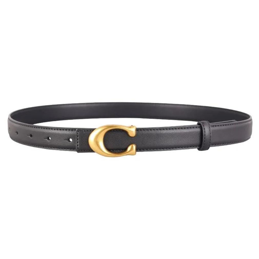 Cinturón de cuero para mujer, de piel de vaca, hebilla de cobre, cinturón de ropa casual