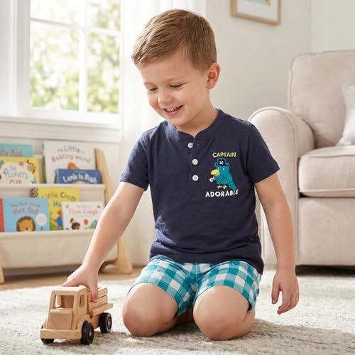 Image of Bumeex Toddler Boys Cotton Clothing Sets Short Sleeve Tee and Shorts