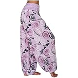 UODSVP Hippie Pants, Baggy Pants Women Plus Size Harem Pants Set Women's Small Casual Print Elastic...