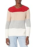 Lucky Brand Women's Scoop Neck Pointelle Sweater, Multi, Large