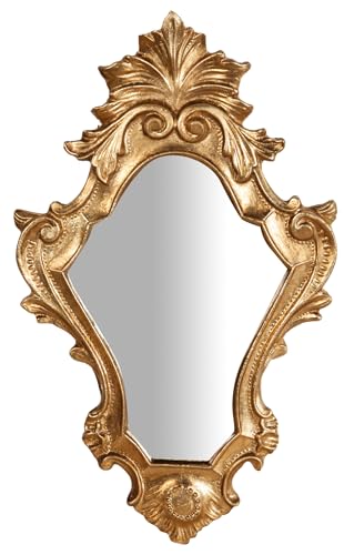 Biscottini Espejo de Pared 25,5 x 3 x 40,5 cm - Espejo de baño - Espejo de decoración casa - Espejo de Pared Largo - Decoraciones Dormitorio Shabby - Espejo Dormitorio